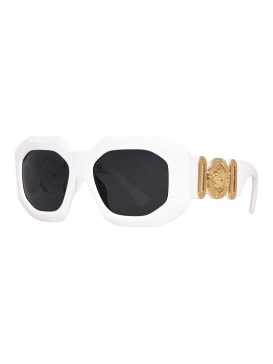 Versace Accessories - Versace Dark Gray Irregular Ladies Sunglasses